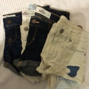 3 hollister shorts / 1 American eagle short